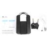 Fingerprint Padlock Anti Theft Bluetooth Phone Unlocking with 2 Keys Waterproof Black for Gym