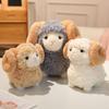 Cute Curly Horn Ram Sheep Plush Toy Squishy Fluffy Stuffed Animal Lamb Doll In White Grey Beige For Birthday Gift Home Decor