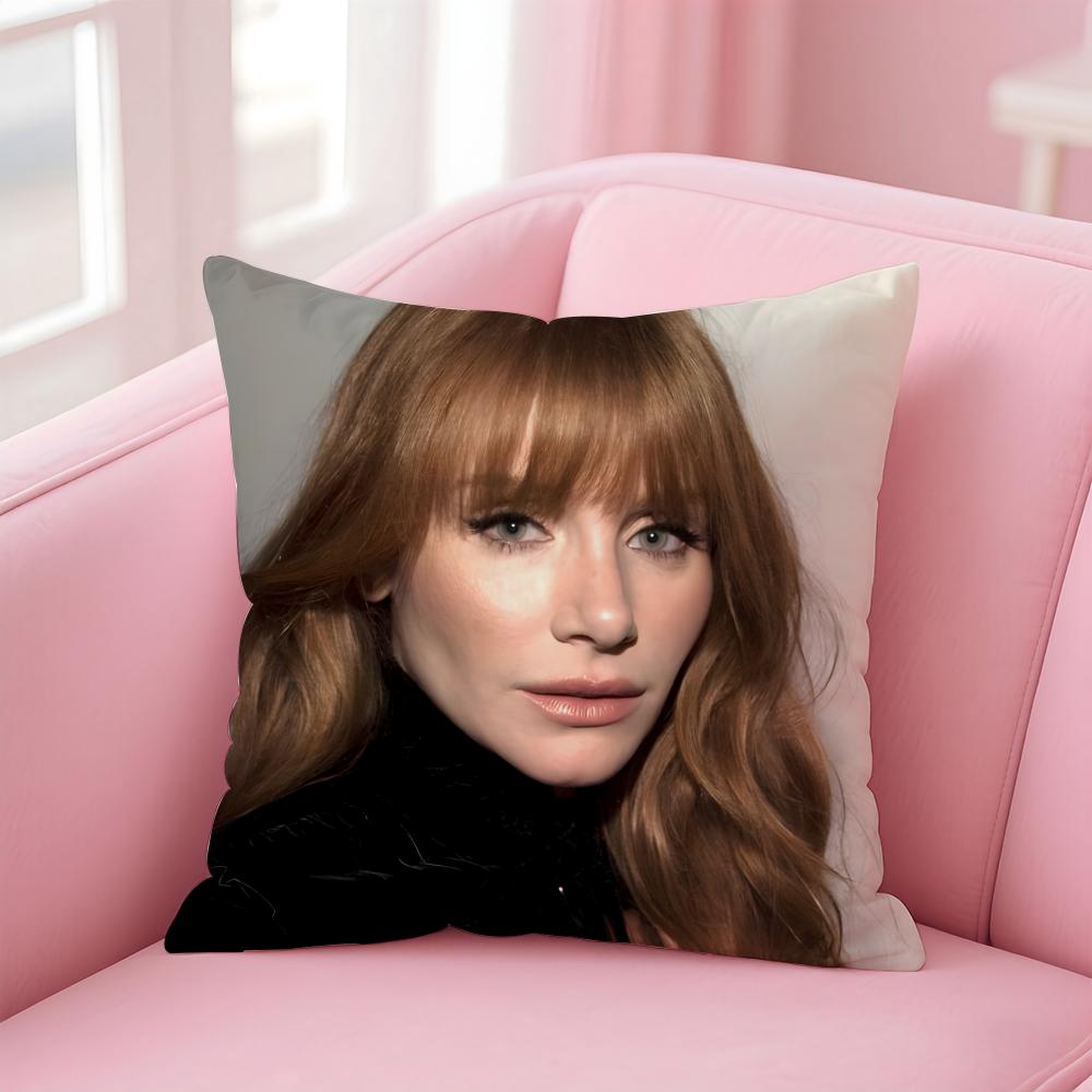BBryce Dallas Howard Cushion Cover Pillowcase Short Plush Invisible zipper Room Sofa Cushion Cover