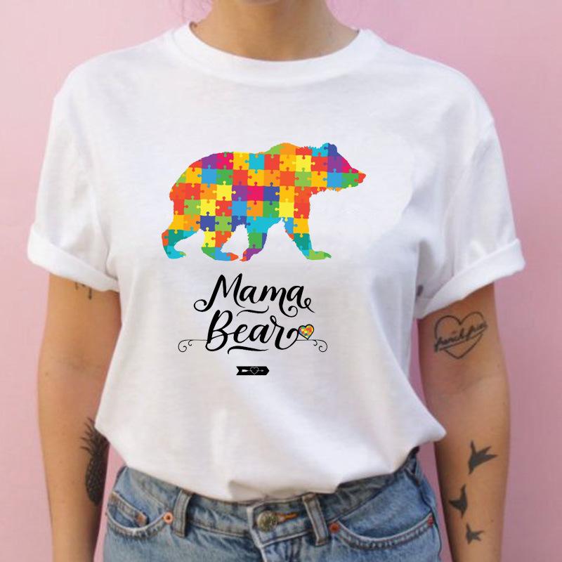 New Summer Cartoon Animal Letter Printed Roundneck Shortsleeved Tshirt for Women Made of Modal Fabric Aesthetic Clothes Tops