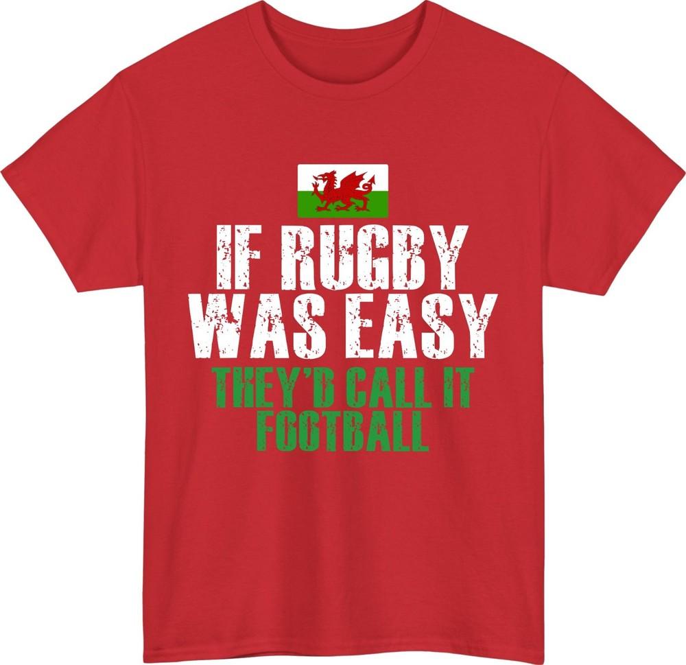 If rugby was easy tshirt welsh rugby funny sport quote tee rugby fan gift top