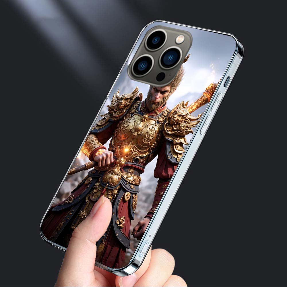 Чехол для телефона Black Myth Wu Kong Для iPhone 16E 15 Pro 14 Plus 17E 16 17 Pro Max Air 11 12 13 Mini Ударопрочный Capa Милый Чехол TP