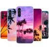 Пальмовые Листья Закат Летний Пейзаж Чехол Для Телефона Для Samsung Galaxy A02S A12 A22 A32 A42 A52 A72 A51 A50S A71 A41 A31 A21S A70S A40