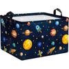 Clastyle Черный Космическая планета Полка Корзина Космическая ракета Звезды Игрушка Контейнер для хранения в детской Складной Прямоугольный Куб для хранения одежды и книг, 21 л