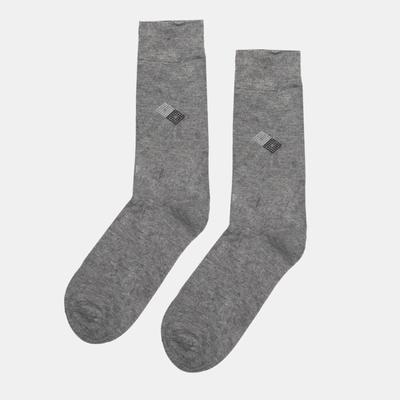 Носки из меланжевой ткани с принтом в ромбы и клетку для мужчин