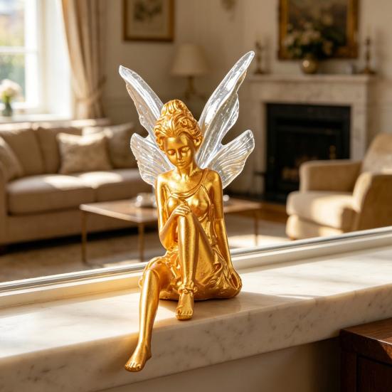 Декоративное украшение, Дизайн Цветочной Феи, Маленькая Декоративная Скульптура, Украшение для Домашней Гостиной, Спальни, Офисного Стола