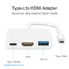 Цифровой AV-мультипортовый адаптер USB-C с USB-портом Белый Прочный Для Apple