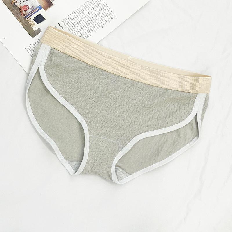 Spring Solid Color Women's Underwear Multi-color Simple Mid Waist Breathable Triangle Pants