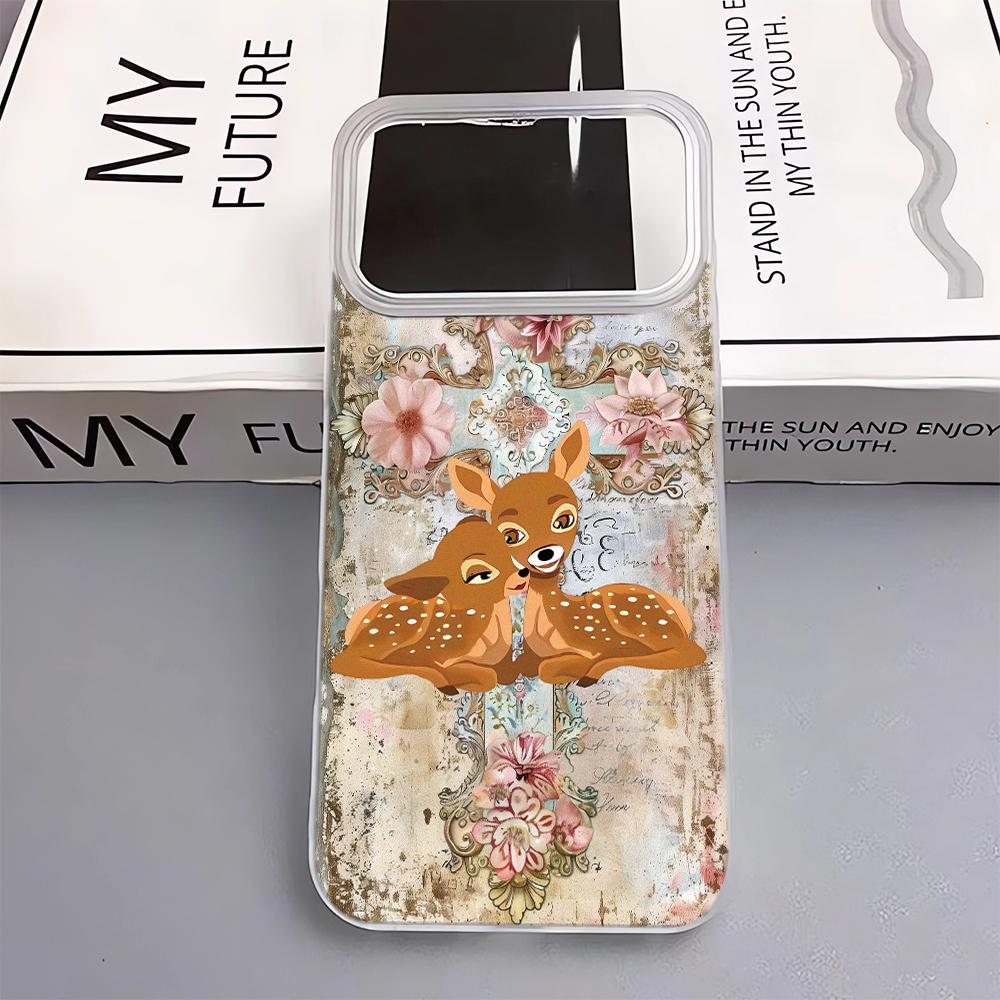 Чехол для телефона с рисунком «Цветок Бант Олень» для IPhone 17 17Air 11 13 12 14 15 16 Pro Max Plus, мягкий силиконовый противоударный чехол