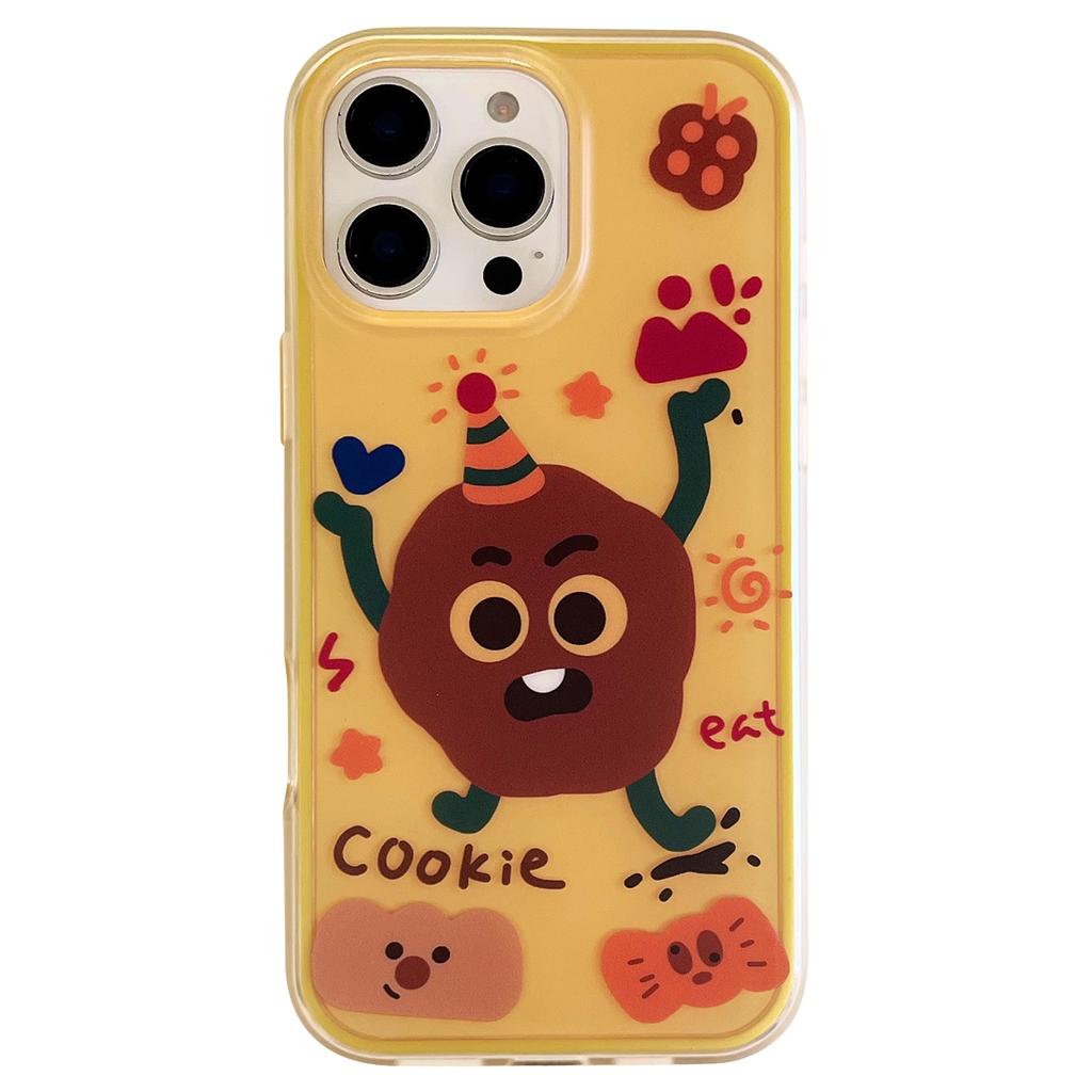 For iPhone 16 Pro Case IMD Fun Monster Design TPU Shockproof Phone Cover