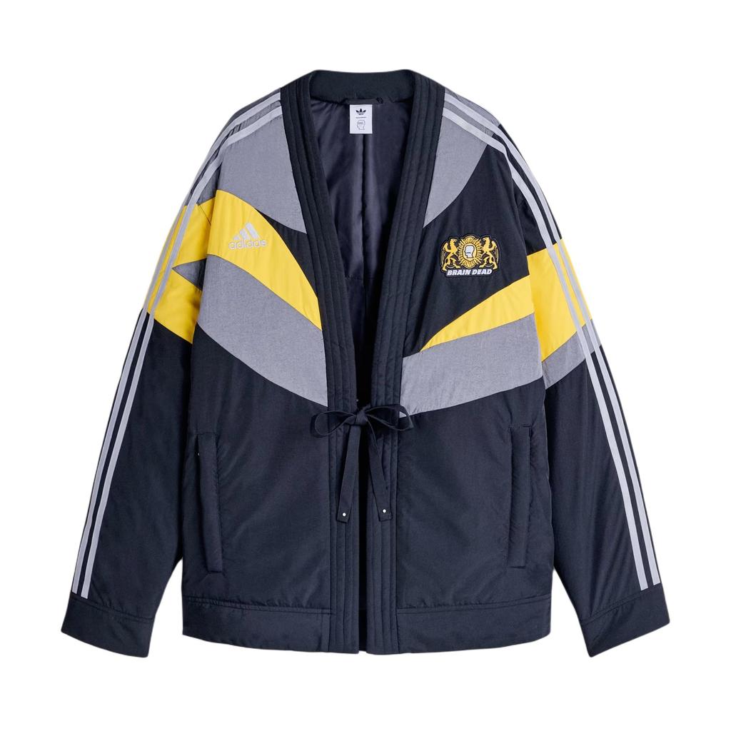adidas Originals X Brain Dead FW25 Нораги В полоску Удобная Куртка с длинным рукавом Куртка Унисекс JZ0730