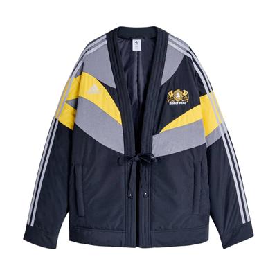 adidas Originals X Brain Dead FW25 Нораги В полоску Удобная Куртка с длинным рукавом Куртка Унисекс JZ0730