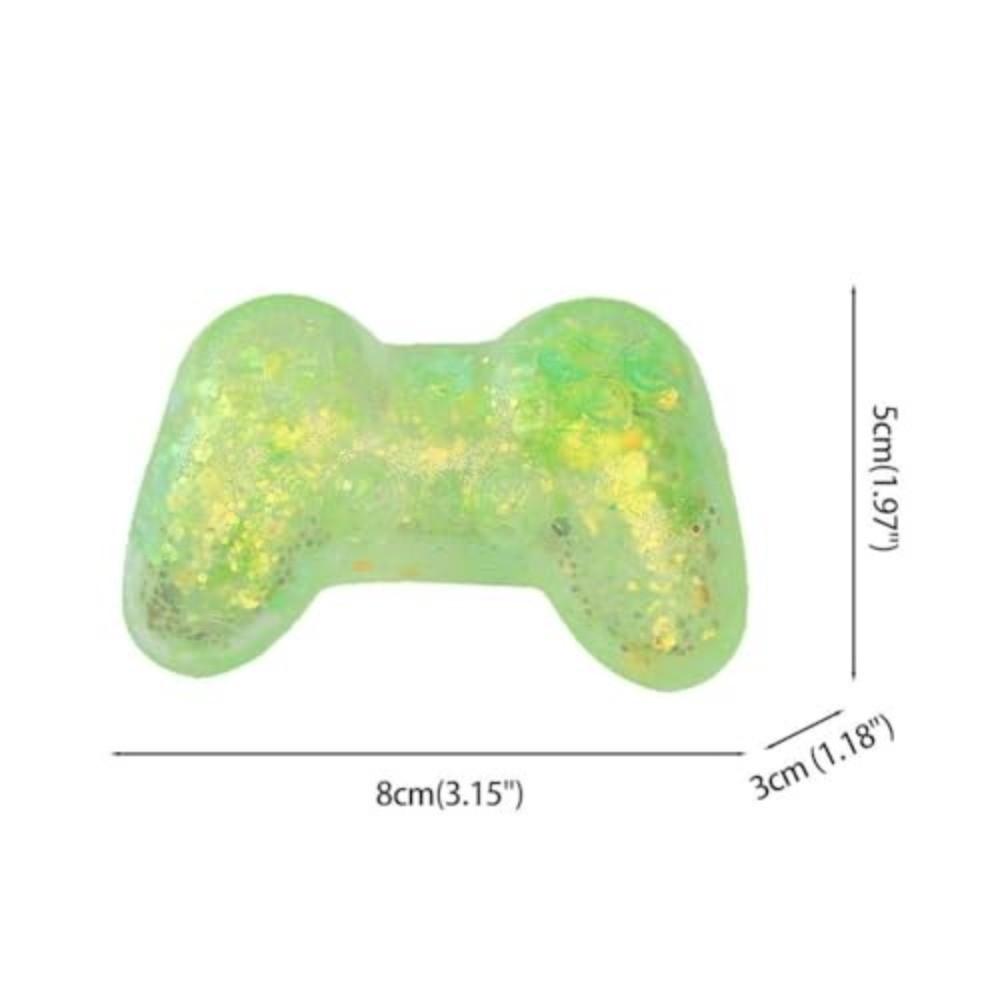 TPR Squeeze Ball Shell Glitter Filled Fidget Ball Toy Portable Squishy Toy Gift for Gamers