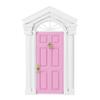 1:12 Миниатюрный кукольный домик Маленькая фея из дерева березы с дверным проемом и аксессуарамиРозовый