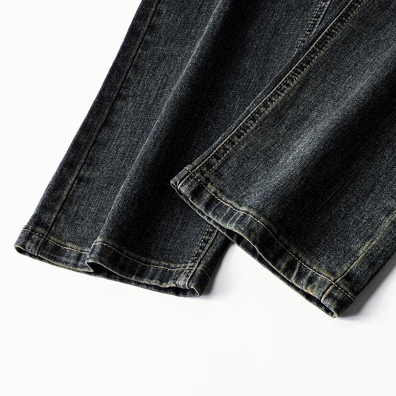 JOW Men's Cotton Stretch Business Casual Straight-Leg Jeans