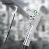 White Luxury Snake Cobra Green Eyes Fashion Walking Stick Party Decorative Walking Cane Elegant Crosier Knob Walking Stick 92cm