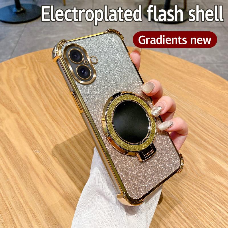 Противоударный чехол для телефона 6D с блестящим зеркальным кольцом для Google Pixel 7 8 9 10 Pro XL Google Pixel 9A 8A 7A 10 9 8 7 Pro 5G Мягкая накладка