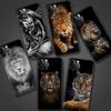 Phone Case for Apple iPhone 14 15 11 12 13 Pro Max XR X 7 8 Plus XS Black Soft Cover SE 2020 Coque Lion Tiger Animal Bumper