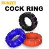 BDSM Sex Toy Tyre Shape Penis Ring Retarded Ejaculation Cock Rings 3 Colour Semen Lock Rings Delayed Erotic Adult Toys Men Gay