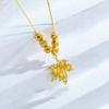 Yellow Maple Leaf Necklace for Women's Fashion Versatile Collarbone Chain High-end Feeling