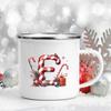 26 Letter Printed Enamel Mug Coffee Juice Milk Mugs Christmas Handle Wine Cup Xmas Best Gifts For Her
