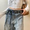 American Retro Spicy Girl Leather Rivet Waist Chain - Unique Design Trendy Women’s Belt