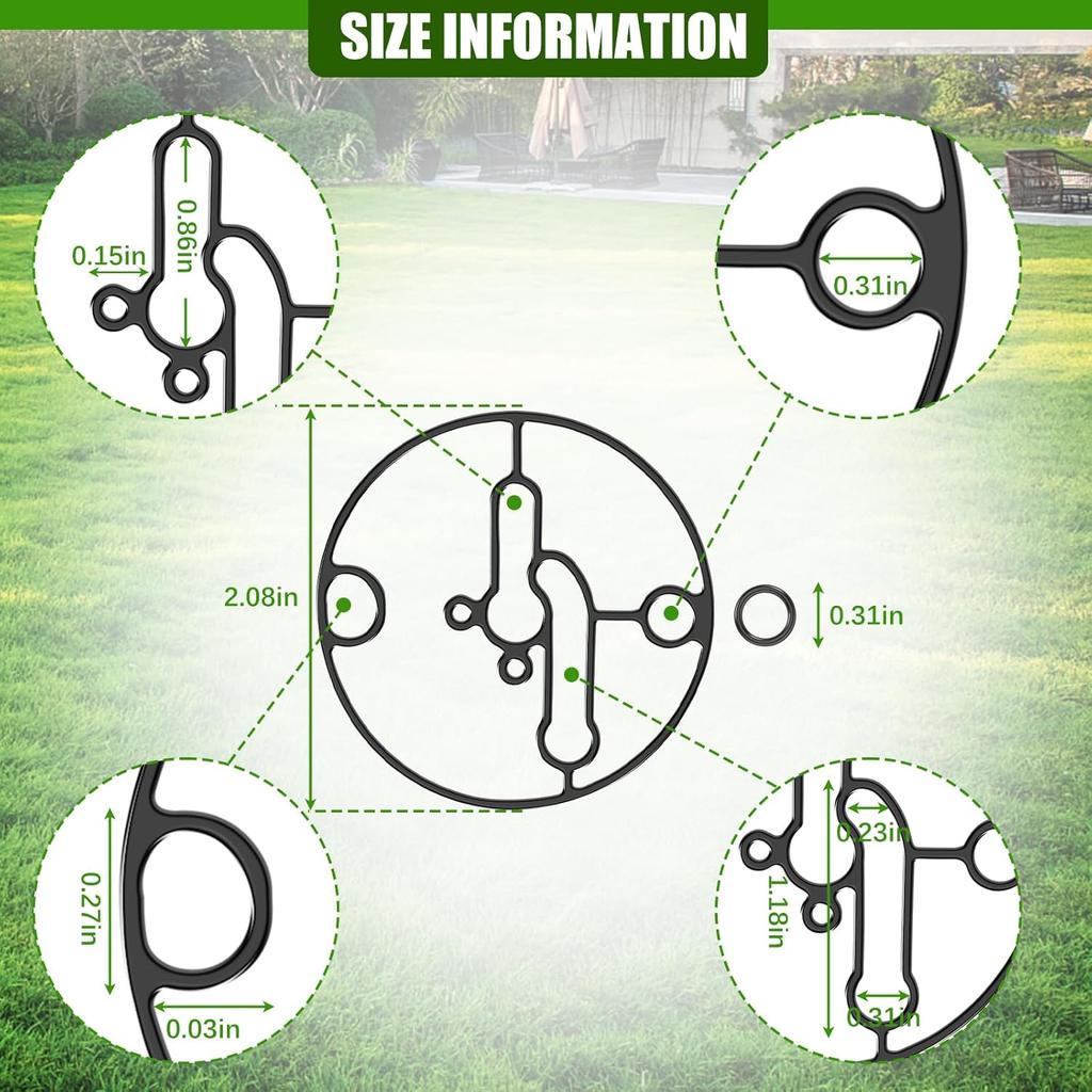 8 Pack Carburetor Bowl Gasket for Nikki 698781 Carburetor Replacement, Compatible with Nikki Carburetor Troy-Bilt Toro Lawn Mowers