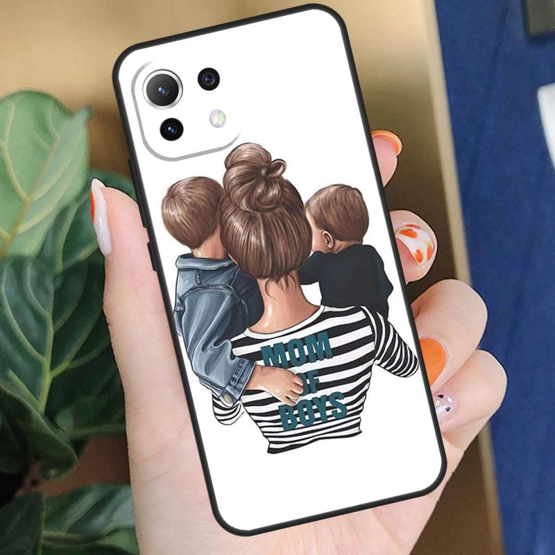 Чехол для телефона Xiaomi 13 14 11T 12T 13T Pro 12 Lite 12X POCO X3 X5 Pro F3 F4 X4 M5s C65 F5 с рисунком "Мама, Дочь, Девочка, Сын, Папа"