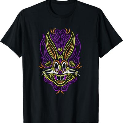 WB100 Looney Tunes Багз Банни Китайский Дракон Лайн-арт Футболка