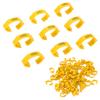 100Pcs Poultry Foot Rings Identification Leg Buckle with Numbers for Chicken Duck BirdYellow