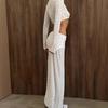 Белый кружевной комплект юбка и топ женская одежда 1116 осень и зима европейский и американский дизайн топ длинная юбка сексуальный комплект из двух предметов