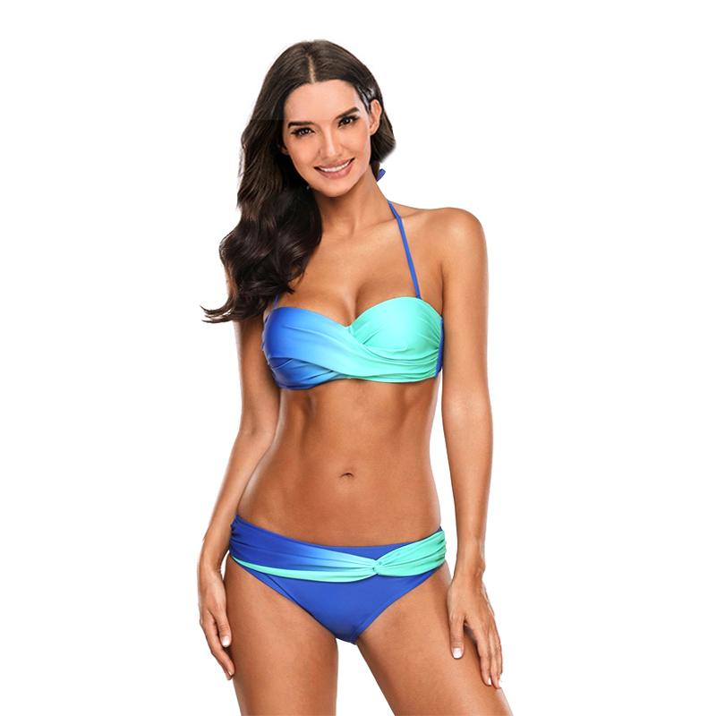 Женский купальник пуш-ап, женский сексуальный комплект бикини, купальник, купальный костюм из двух частей, бразильский купальный костюм