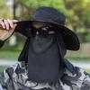 Рыболовные кепки Летняя шляпа от солнца для мужчин Защита от УФ на открытом воздухе Шляпа для джунглей Защита шеи и лица Кепки для рыбаков Дышащая Съемная