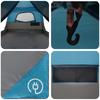 Family Tent with Roof Blue 380 x 260 x 190 cm Polyester
