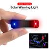 Solar Powered Car Warning Light LED Red-Blue Strobing Signal Solar Flashing Light for Bike Motorcycle Scooters