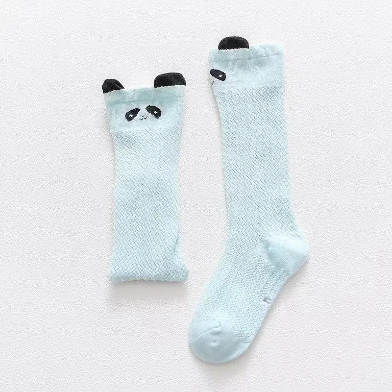 Boys Socks Summer New Born Mesh Cotton Sock Newborn Cute Cartoon Cat Pattern  Anti Mosquito Long Stocking Baby Girl Accessories