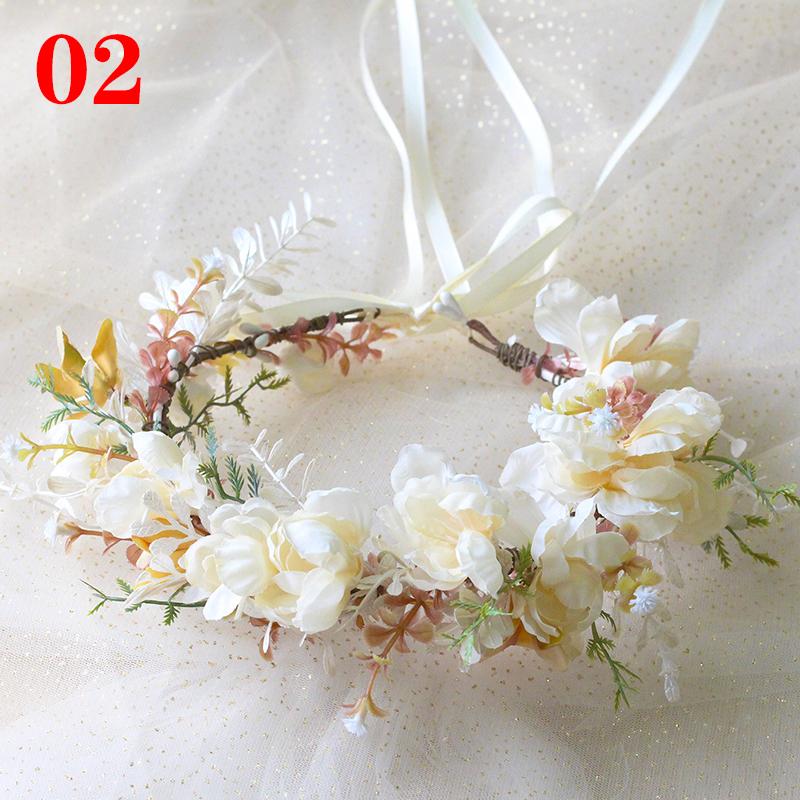 1шт повязка на голову для женщин модная цветочная повязка на голову фотосессии диадемы венок цветок свадьба доступно несколько вариантов