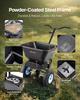 Lawn Spreader, 100LBS Capacity, Walk-Behind Push Spreader, 0-9.8ft Spreading Width, 13 in All Terrain Pneumatic Tires, Fertilizer Spreaders with