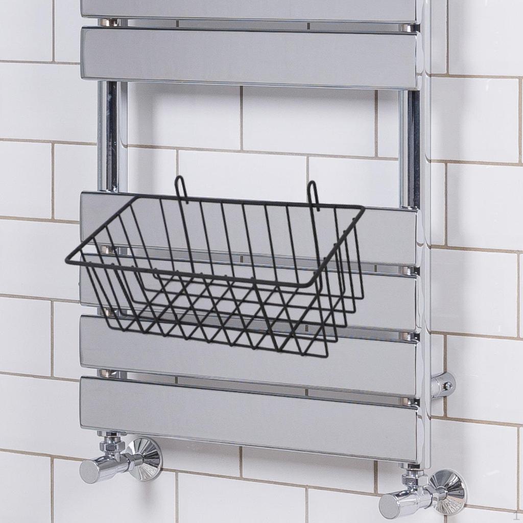 Metal Hanging Wire Basket Grid with Hooks Home Decor Supplies Wall for Office