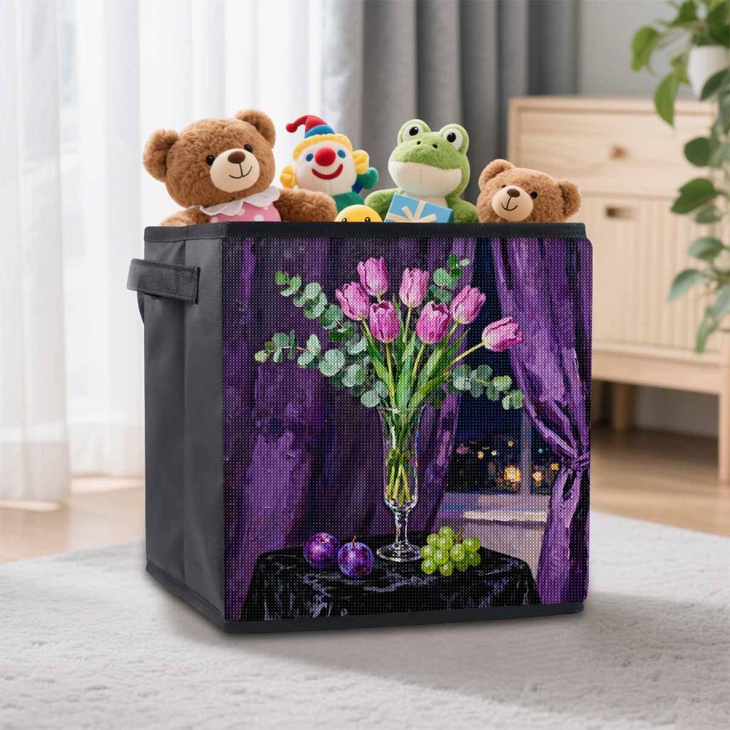 Корзина для хранения алмазной живописи 5D, Цветок, Полная круглая выкладка, Мозаика, Алмазная вышивка, Вера в сердце, Наборы для вышивания крестом, Домашний декор, Домашний декор