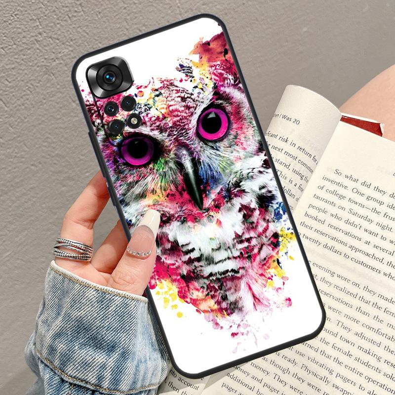 Cartoon Owl Phone Case For Xiaomi Redmi Note 14 13 12 11 9 10 15 Pro Plus 10C 12C 13C 14C 15C Cover