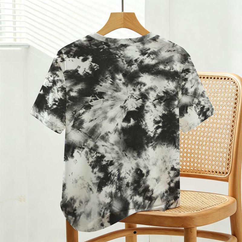 Women's Short Sleeve T-Shirt Tie Dye Basic, Soft Cotton, Simply Stylish for Daily, Vacation & Shopping