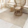 INDIJUTE - Living Room or Bedroom Rug In Jute and Cotton with a Vegetable Spirit for Your Interior - 120 X 170 Cm Beige