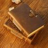 2024 Genuine Leather Handmade Sketchbook Top Grade Cowhide Vintage Painting Notepad Creative Notebook Journal Gift Travel Diary