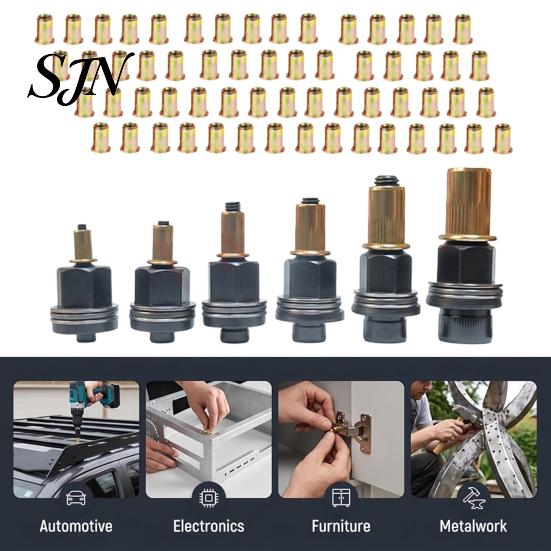 Off Road Vehicle Accessory Installation Rivet Nut Pliers And Press-in Nuts Kit for Metal Agricultural Equipment Retrofitting, M3 to Versatile