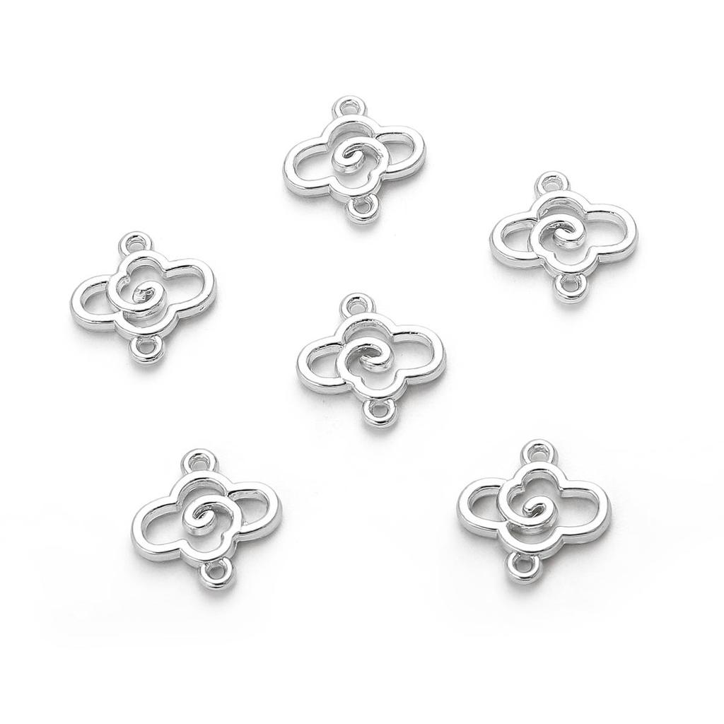 Антикварный двойной подвесной пенант из сплава с цветком сливы для самостоятельного изготовления ювелирных изделий, аксессуары для рукоделия