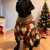 Pet Christmas Sweater Dog Hoodie Plaid Cozy Loose Fit Velvet Knit Winter Outfit Small Medium Large Dogs