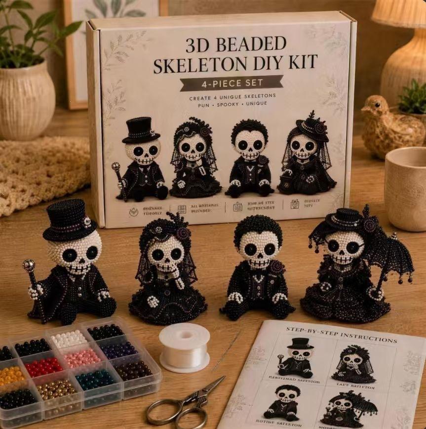 Petite 3D Beaded Animal Craft Kit, Handmade DIY Bead Set for Animal Handicraft Making