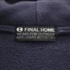 FINAL HOME Свитшот с длинным рукавом, толстовка с капюшоном на молнии, двойная косуха, M, темно-синий, мужской, б/у