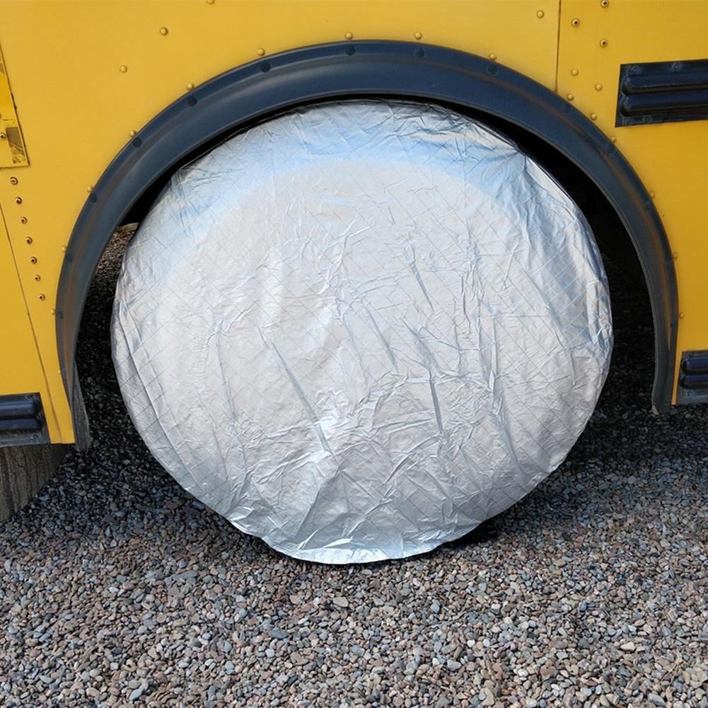 RV Tire Covers Set of 1 Waterproof and For uv Resistant Aluminum Film Material for Recreational Vehicles 61 66CM 68 71CM 76 81CM